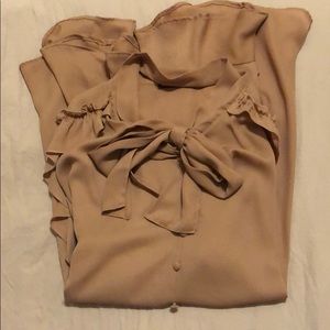 Zara ruffle sleeve blouse